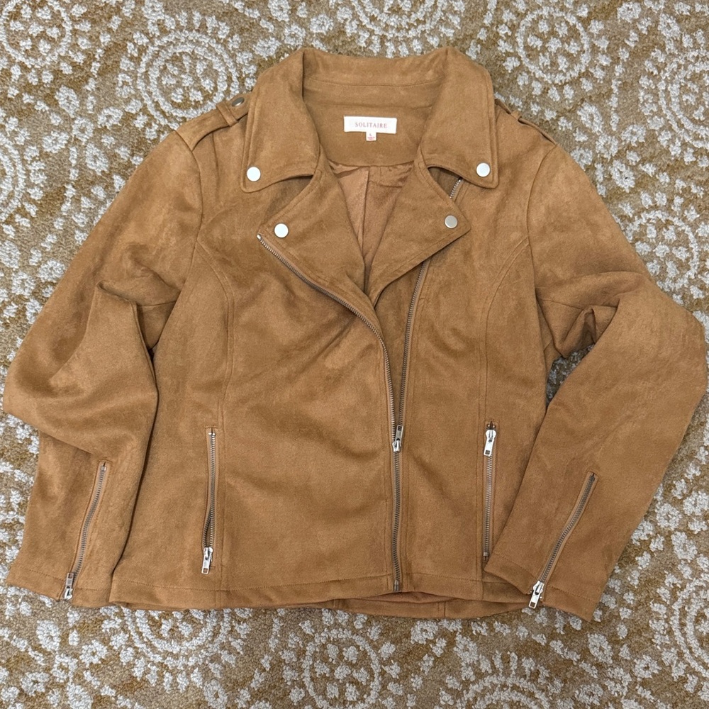 Moto Jacket, Faux Suede